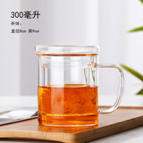 奇思猫玻璃泡茶杯男女茶水分离花茶杯子带把玻璃水杯高硼加厚大容量水杯 （玻璃内胆）300ml