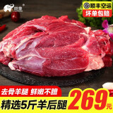 陇象甘肃环县羊羔肉羊前后腿去骨肉羊排烧烤火锅食材羊肉生鲜羊蝎子 5斤羔羊无骨后腿肉+1袋炖肉包