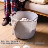川岛屋脏衣服收纳筐脏衣篮家用卫生间卧室大号放衣物的篮子脏衣篓 脏衣篮(白色中号)