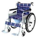 亿佰康轮椅折叠轻便小巧老年人轮椅带坐便器便携老人残疾人手推车