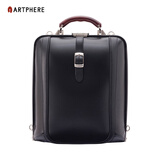 ARTPHERE手工制造新杜勒斯3WAY双肩肩挎手提三用商务公文包电脑包DS4W-TO PU黑色