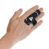 AQ篮球排球指关节加压加长护指套装备运动护具 黑色加压款B30921 L/XL指围6.4-7cm