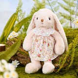 伽百利毛绒玩偶可爱花耳穿裙兔陪睡娃娃节日玩具生日礼物送女生礼物女 W1813D小甜心 裸色礼盒款 30cm