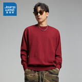 真维斯（Jeanswest）毛衣男圆领宽松情侣本命年龙年衣服上衣2025春季秋新款男KC 深梅红2390 M