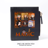 弗罗猫 哈利波特魔法觉醒周边魔法学院可爱卡通ins风小众设计学生钱包女生短款小巧薄款韩版简约 黑色 L哈利波特5方格