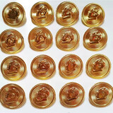 怀东工艺毛主席像章胸章胸针毛爷爷纪念章商务活动赠品湖南韶山旅游纪念品 2厘米金色10枚