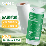 LYNN竹纤维周抛抹布20张 吸水吸油加大加厚厨房洗碗巾抑菌懒人抹布