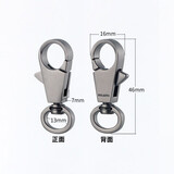 标车族 品牌定制 汽车金属钥匙扣 锌铜合金钥匙挂钩 男士钥匙链 玲珑扣 钢卡款 磨砂黑色 1个