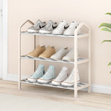 索尔诺（SuoErnuo）鞋架多层简易组合客厅收纳鞋架宿舍家用门口浴室拖鞋架 三层-米白色【长42CM】