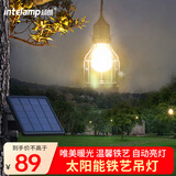 颖朗太阳能灯户外庭院氛围路灯家用照明吊灯灯泡防水景观花园装饰灯 灯笼款3米线