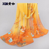 青衣麻相 丝巾女百搭新款夏季雪纺妈妈款装饰小围巾春秋薄纱巾两用