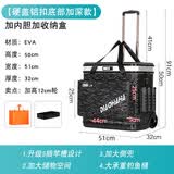 钓哈哈 多功能钓鱼拉杆箱加厚硬盖钓箱一体装鱼桶活鱼桶钓鱼桶垂钓用品 24L 硬盖铝扣底部加深款+收纳盒