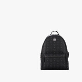 MCM STARK 中号铆钉双肩包书包通勤电脑背包男女同款 黑色 礼物