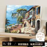 好久不见数字油画diy风景花卉手绘油画填色客厅装饰画儿童手工画挂画