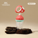 英氏（YEEHOO） 英氏（YEEHOO） 水果乐水果辅食器套推进式婴儿牙胶宝宝果蔬磨牙 蘑菇果蔬乐【红色】 1个装