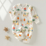 温小影春秋纯棉无骨婴儿连体哈衣新生儿男女宝宝0-1岁宝宝哈衣爬服睡衣 花色灯笼兔无骨纯棉 59cm (6-11斤内合适)