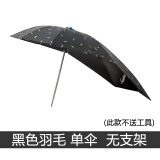 馗龙电动电瓶车雨棚蓬新款可折叠拆卸防晒专用挡雨遮阳伞摩托车防雨棚 加长黑胶 黑色 金色羽毛 单伞