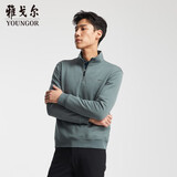雅戈尔（YOUNGOR） 卫衣男士 年秋冬季青年男士半拉链卫衣 豆绿 L