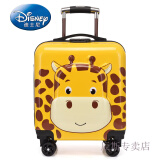 迪士尼（Disney）儿童拉杆箱男女童18小孩旅行箱宝宝行李箱万向轮儿童登机20 明黄色 3D小鹿 18英寸