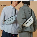 NIID斜挎包男ins潮酷小包休闲情侣腰包百搭胸包挎包单肩包女S3 白色