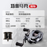 塔酷马P1微物远投水滴轮防炸线双线杯超轻泛用打黑金属路亚渔线轮单买 P6微物版（8速比） 左手型