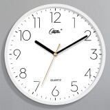 康巴丝（COMPAS）挂钟客厅 简约石英钟表挂墙时钟挂表 C2855-1 白色