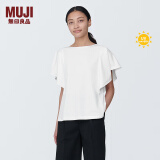 无印良品（MUJI）女式凉感防紫外线罩衫T恤防晒衣服女款夏季夏日 BB2PBA4S 白色 S （155/80A）