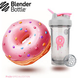 Blender Bottle 摇摇杯蛋白粉运动水杯 大容量男女健身水壶便携带塑料杯子代餐杯 甜甜圈710ml