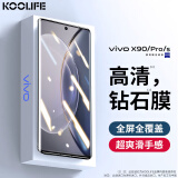 KOOLIFE 适用于 vivo X90/90s钢化膜维沃X90Pro手机膜保护贴膜超薄玻璃曲面全屏幕覆盖高清透防摔指纹