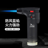 LUBINSKI雪茄打火机喷火枪防风创意迷你打火机耐用单火充气火机喷枪点烟器 黑色 1个