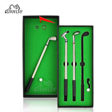 GVOVLVF高尔夫迷你球场圆珠笔礼盒套装创意球杆中性笔玩具高尔夫球迷用品