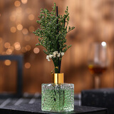 朗芬室内房间藤条无火香薰家用卧室干花套装卫生间厕所空气清新剂 希尔顿(绿色精油绿色花)80ml