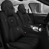 布兰特 汽车坐垫四季通用汽车座套座垫全包布艺卡通可爱刺绣座椅套垫 H5星曜黑-豪华版