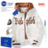 NASAGOOD官方外套男春秋季潮流休闲夹克男士工装棒球服上衣服春季男装大码 NA77白色 XL（建议125-145斤）