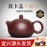 紫玉碧云 宜兴紫砂壶 纯全手工紫砂茶壶 功夫茶具 紫泥西施壶 升级卡盖·蜂巢出水 210ml