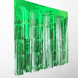 Smile Party2米雨丝帘 满月生日订儿童节甜品台开学教室背景摆台背景装饰 绿色雨丝帘（1米×2米）