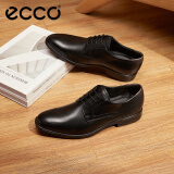 爱步（ECCO）皮鞋男 商务皮鞋男鞋简约正装皮鞋男士亮面皮鞋德比鞋 墨本621634 黑色/磁石灰62163450839 42 尺码偏大