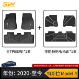 3W适用TPE汽车脚垫特斯拉Model3焕新24款modelY新能源环保内饰套装 modelY脚垫+性能特别毯面