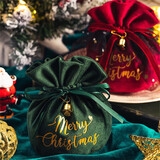 阿宝丽 圣诞节苹果袋平安夜绒布平安果包装盒子礼物小糖果袋子空盒礼盒