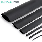 伊莱科（ELECALL）热缩管黑白色绝缘套管数据电线电缆维修保护热收缩管多规格 黑色 【2倍缩】φ70mm【1米】