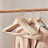 初心香樟木衣架天然实木衣架衬衣无痕衣挂简约防滑衣撑晾衣架 12个装445x12x230mm