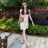 俞兆林飞飞袖连衣裙2024年夏季新款别致甜美设计感短裙宽松休闲公主裙子 图片色 L （建议105-115斤）