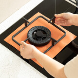 家の物语（KATEI STORY）日本加厚煤气灶纸防油垫厨房炉灶防护垫耐高温防污垫灶台清洁垫子 方形橘色