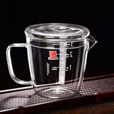 一屋窑制（YiWuYao） 耐热玻璃家用带刻度量杯儿童牛奶杯水杯微波炉可加热防烫分享杯 量杯250ML【带玻璃盖】