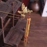 凤凰发簪古典流苏步摇发钗古装头饰cos发饰复古簪子汉服配饰 金色单支