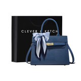 CLEVER & KETCH轻奢包包女包2023时尚妈妈包手提包单肩包斜挎包女神节礼物送老婆 蓝色