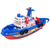会喷水电动海上消防船模型轮船儿童戏水玩具3-6岁男孩玩具 23cm 喷水消防船带3节5号电池+螺丝刀
