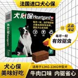 犬心保HEARTGARD）大型犬宠物狗狗体内驱虫药犬用心丝虫犬用打虫单粒 中型犬M号（12-22kg） 整盒6粒
