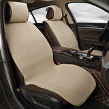 恒源祥 汽车坐垫四季通用座垫夏季亚麻汽车座垫 亚麻艺术-米色