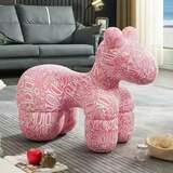 爱派森小马椅子网红动物座椅家用客厅落地摆件乔迁礼物卡通创意儿童沙发 【全新升级高品质】迪奥粉超大号